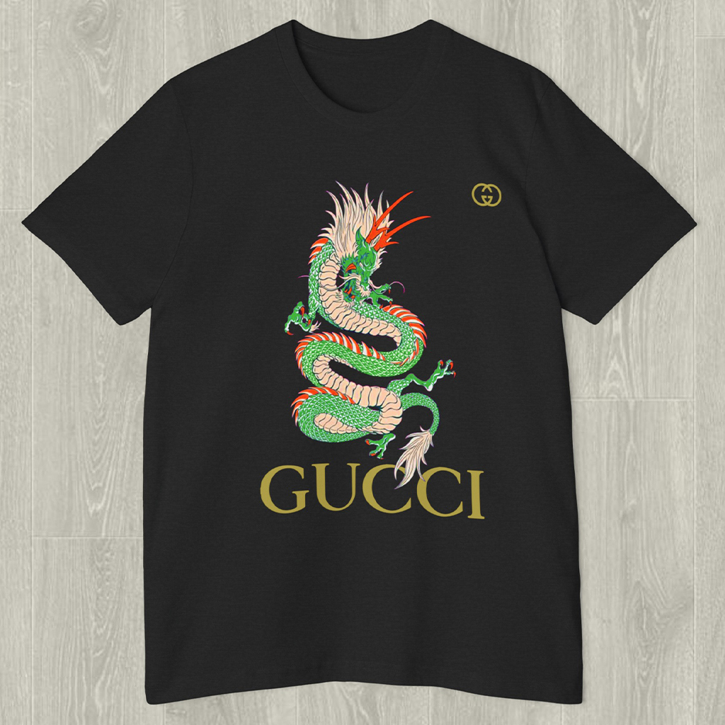 Gucci Dragon Graphic T-Shirt 3D Black Edition