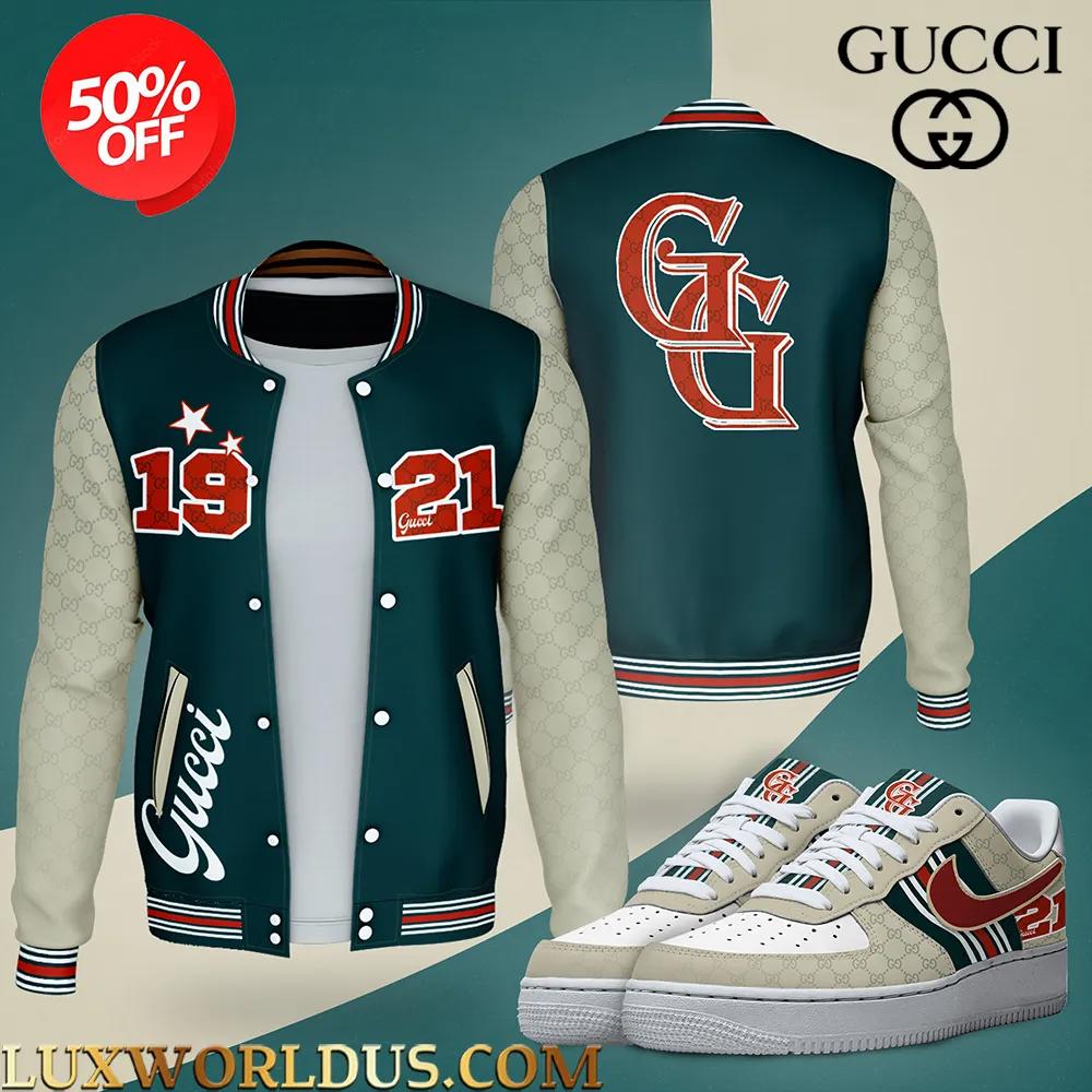 Gucci Exclusive Edition Varsity Jacket | Iconic Green Baseball Style