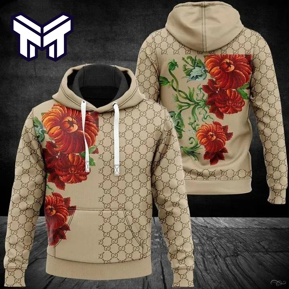 Gucci Floral Luxury Hoodie 3D Chic Statement Piece