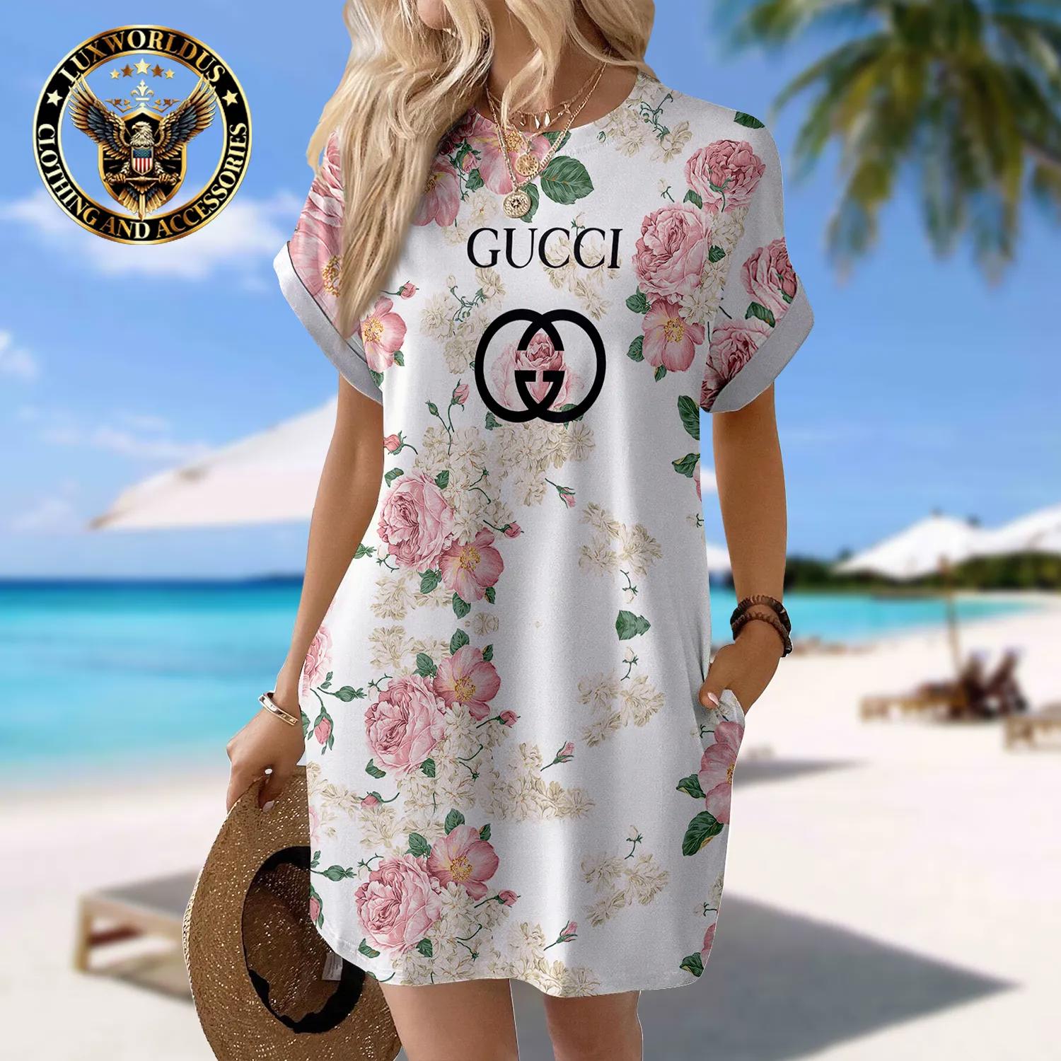 Gucci Floral Sleeve Pocket Dress for Luxe Look