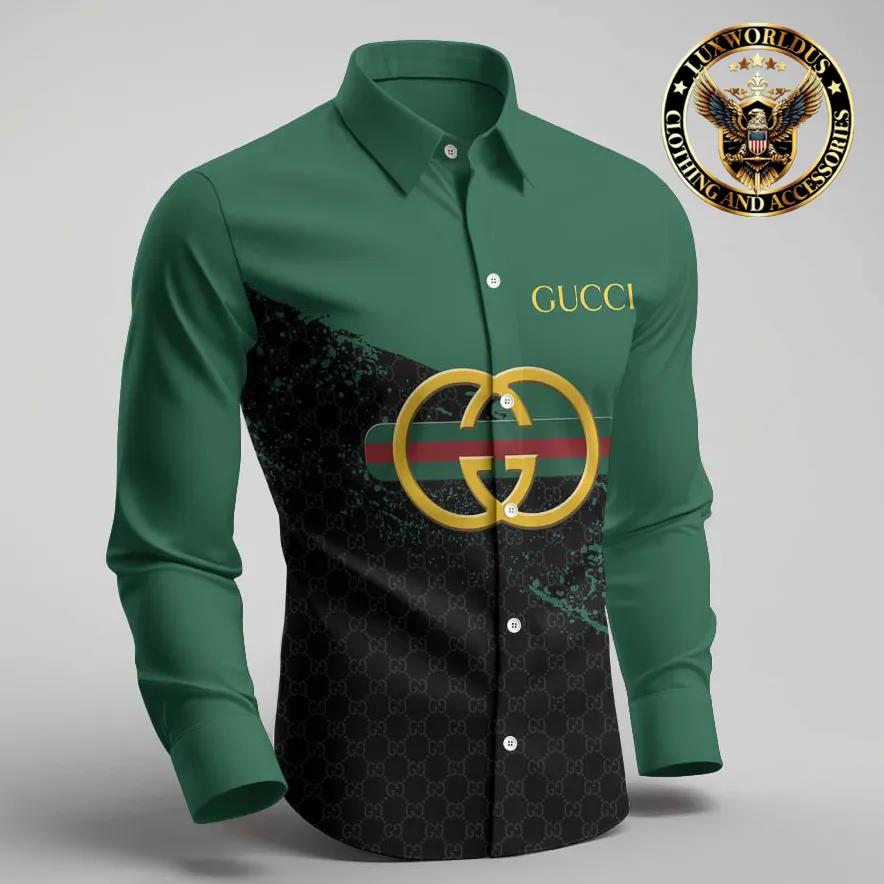 Gucci Green Iconic Button-Up Shirt