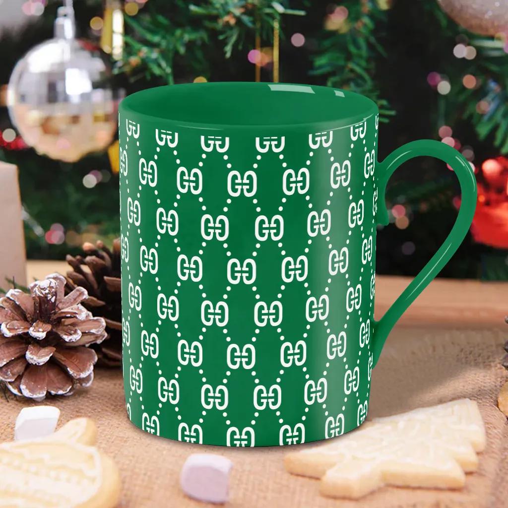 Gucci Green Iconic GG Pattern Mug