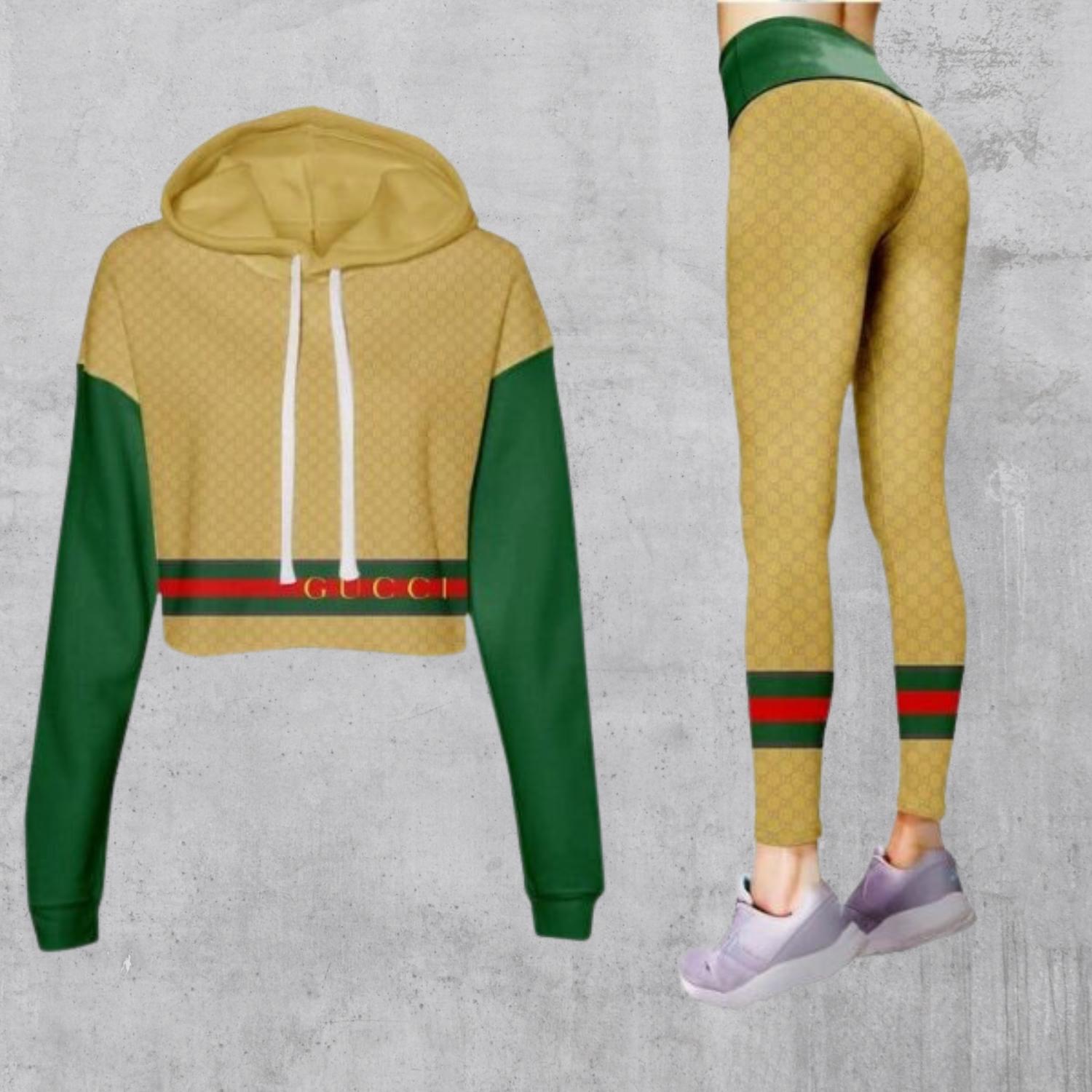 Gucci Iconic G-Print Leggings and Cropped Hoodie Set