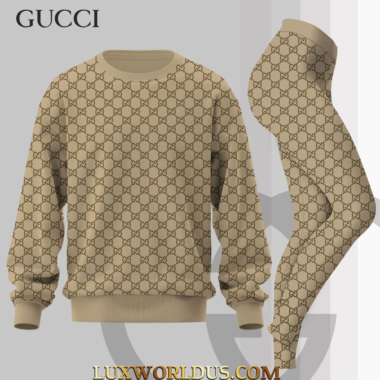 Gucci Iconic GG Pattern Sweatshirt & Leggings Set