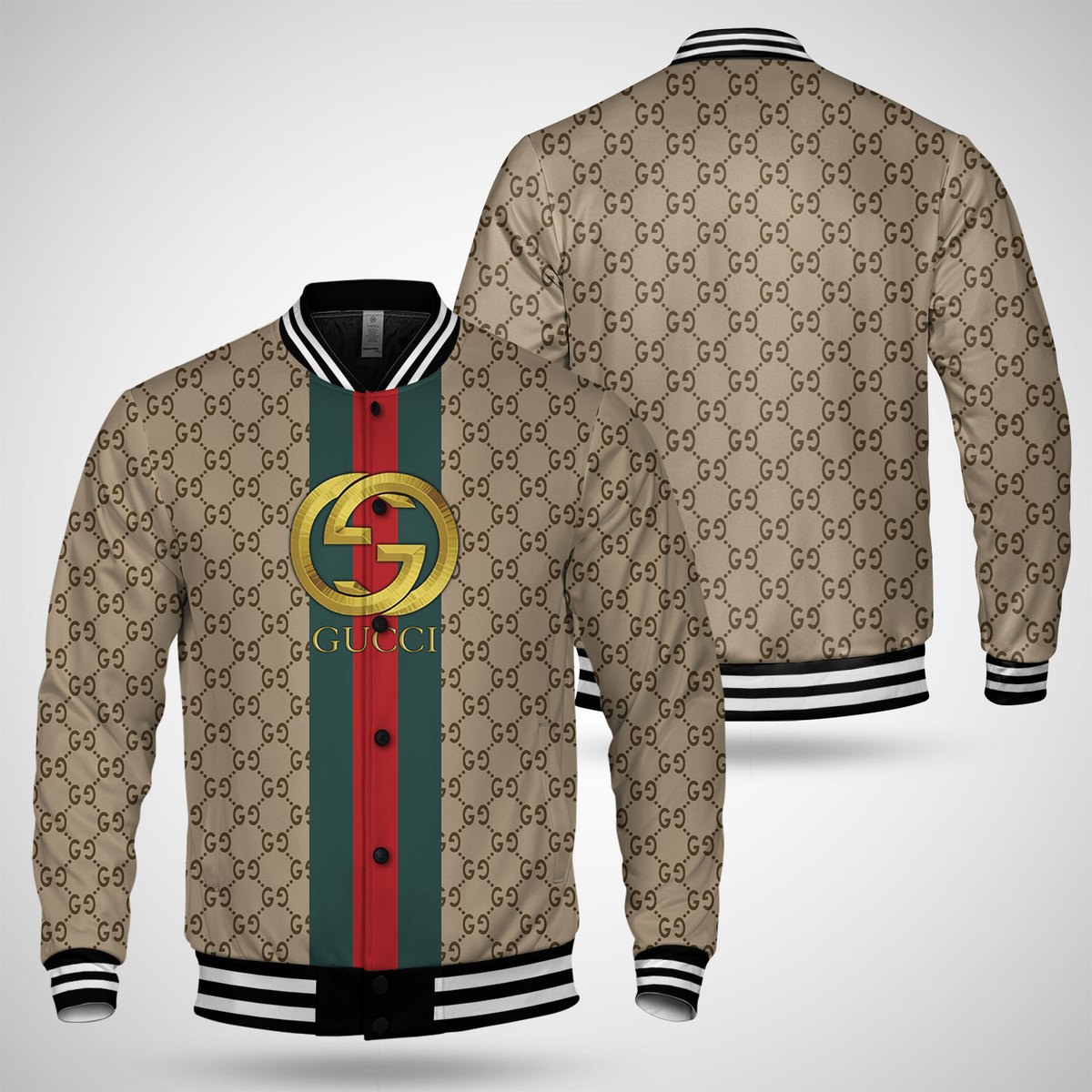 Gucci Iconic GG Pattern Varsity Jacket