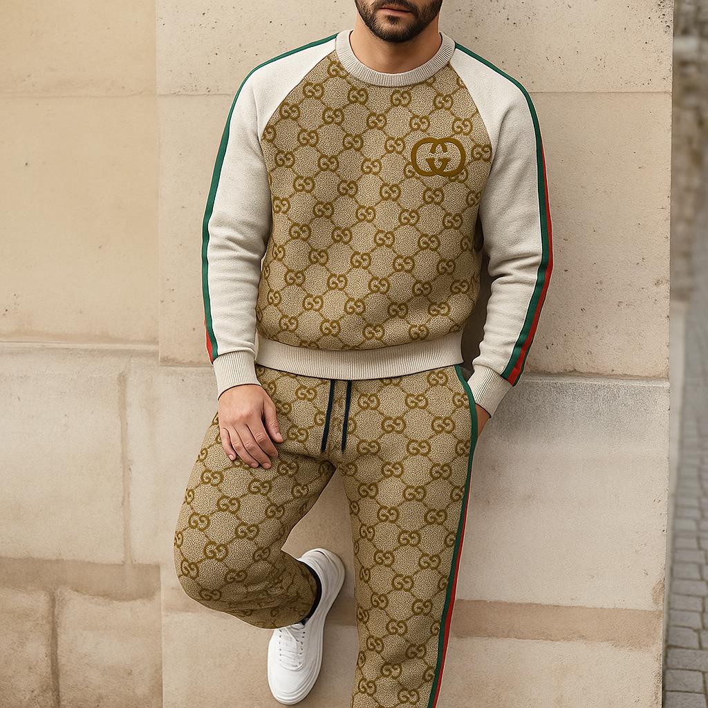 Gucci Iconic GG Print Sweater And Pants Set Premium Quality