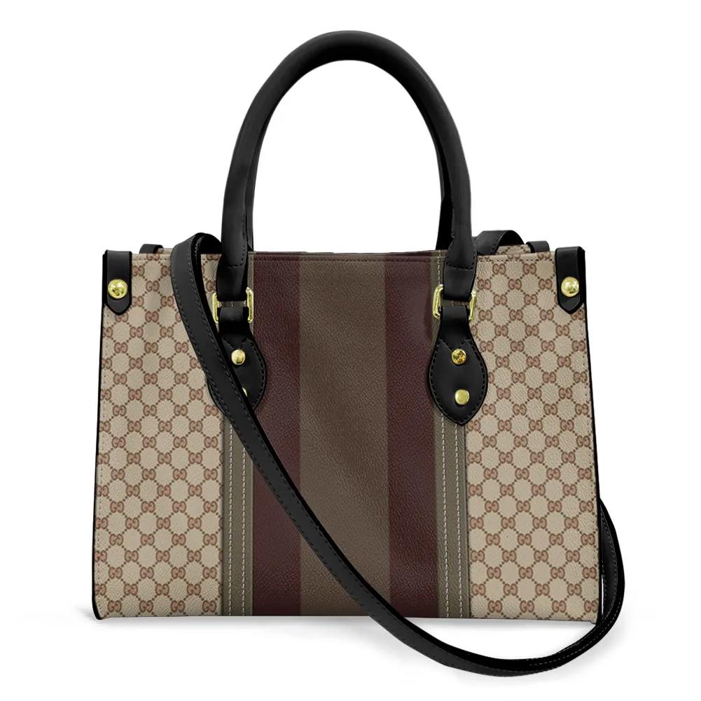 Gucci Iconic GG Striped Leather Tote Bag