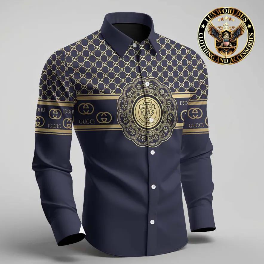 Gucci Iconic Limited Edition Navy Blue Statement Shirt