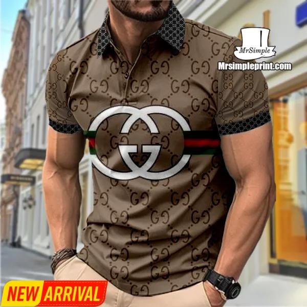 Gucci Iconic Monogram Polo in Brown and Black