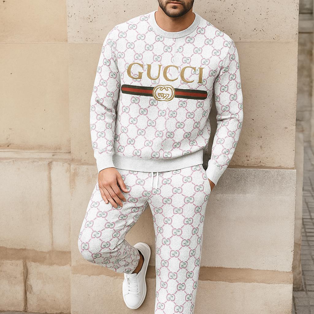 Gucci Iconic Pink GG Sweater And Pants Set