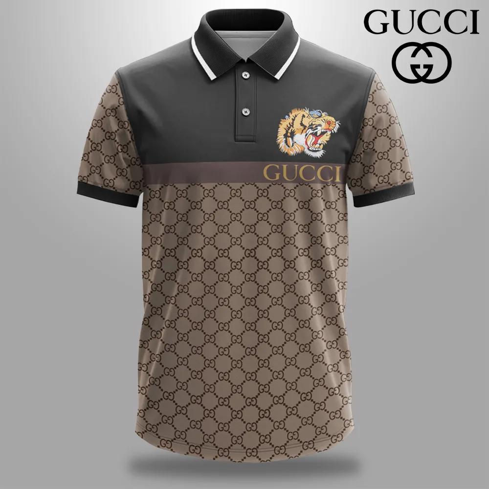 Gucci Iconic Tiger Motif Polo Shirt