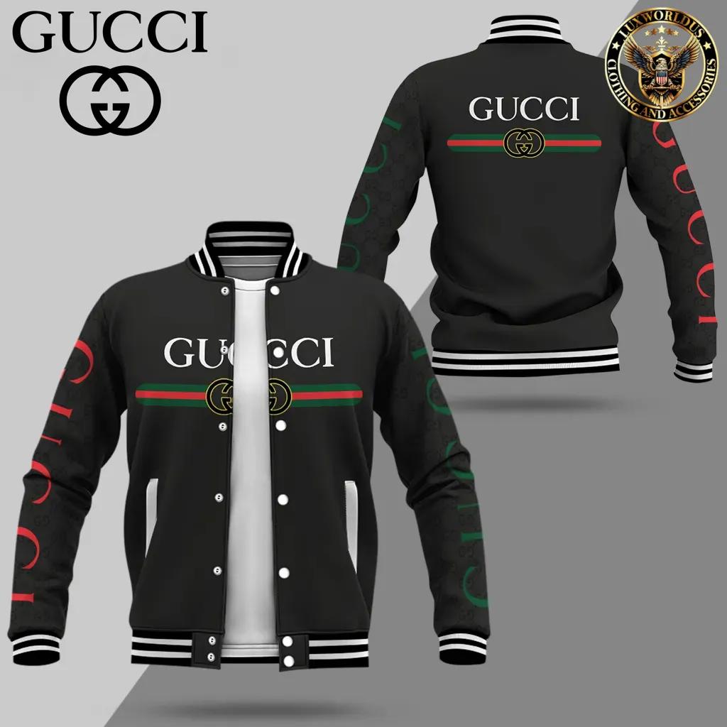 Gucci Iconic Varsity Jacket in Premium Velvet and Bold Stripes