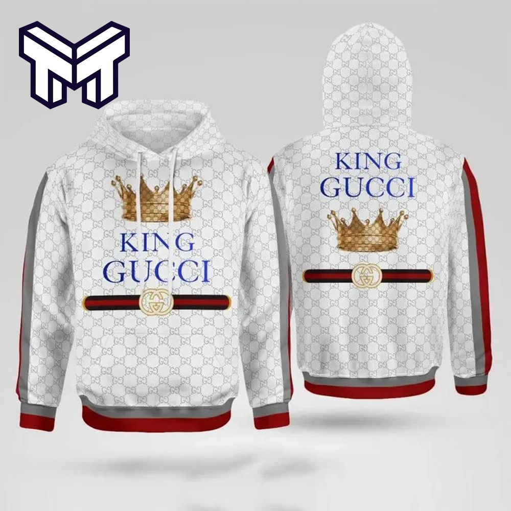 Gucci King Hoodie 3D | White + Luxury Lifestyle Ad