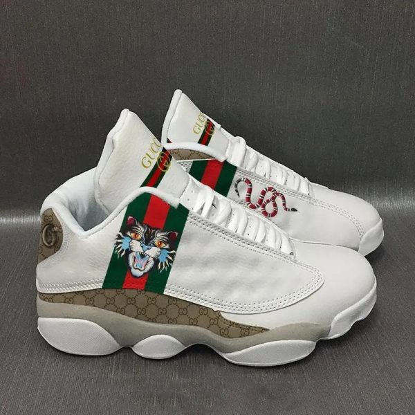 Gucci Leather and Webbing Jordan 13 Sneaker