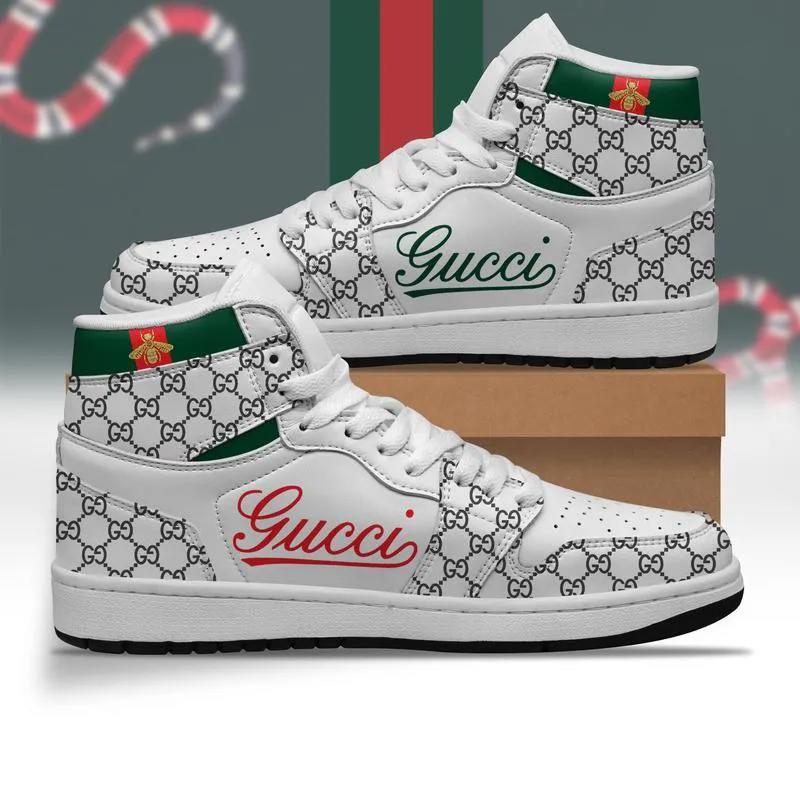 Gucci Leather High-Top Sneakers