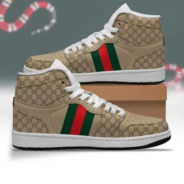 Gucci Luxe Air Jordan 1 High Top Sneakers