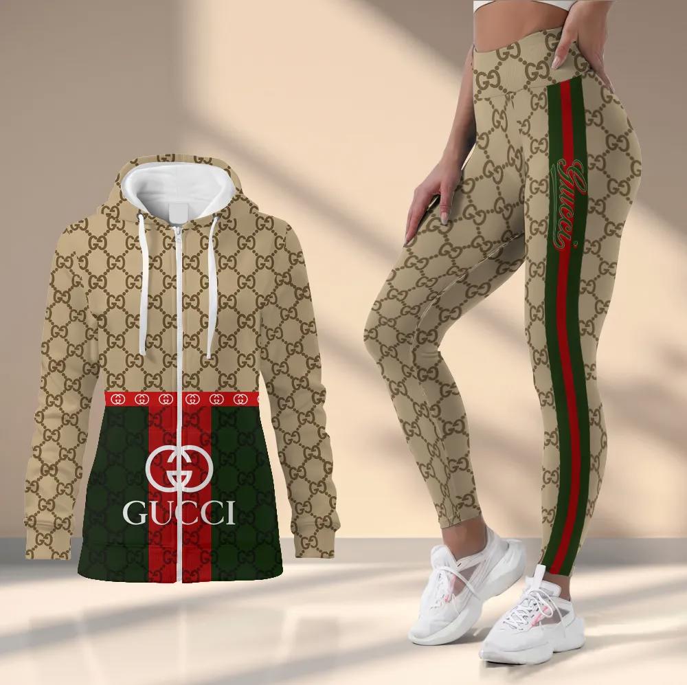 Gucci Luxe Monogram Hoodie & Leggings Set