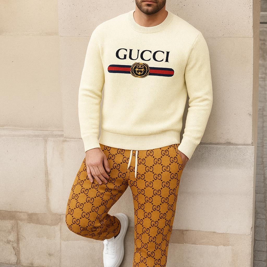 Gucci Luxury Sweater And Pants Set in Elegant Silk Blend