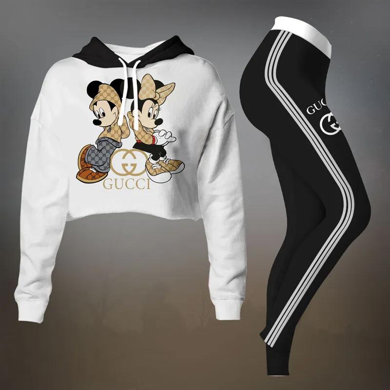 Gucci Mickey & Minnie Cropped Hoodie Set
