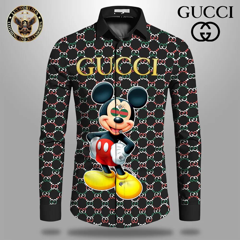 Gucci Mickey Mouse Luxury Button-Down Shirt