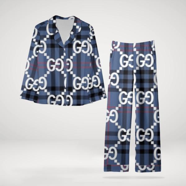 Gucci Modern Plaid Pajama Set