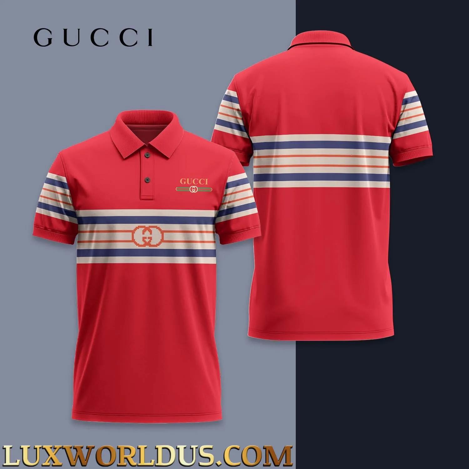 Gucci Modern Striped Polo Shirt