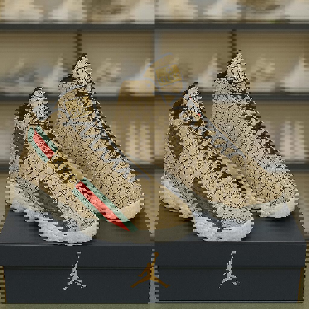 Gucci Monogram Jordan 13 Sneaker Modern Luxury Statement Shoe