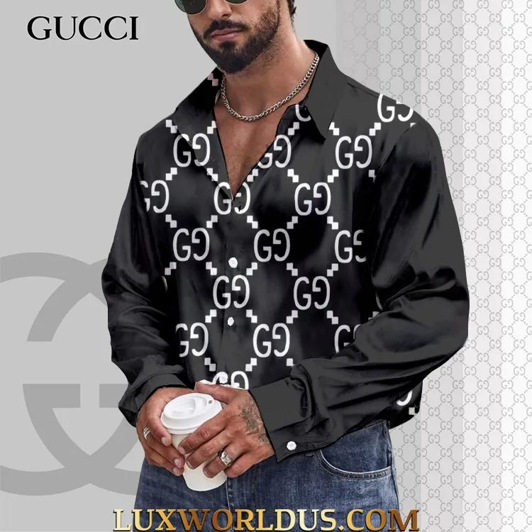Gucci Monogram Print Classic Shirt
