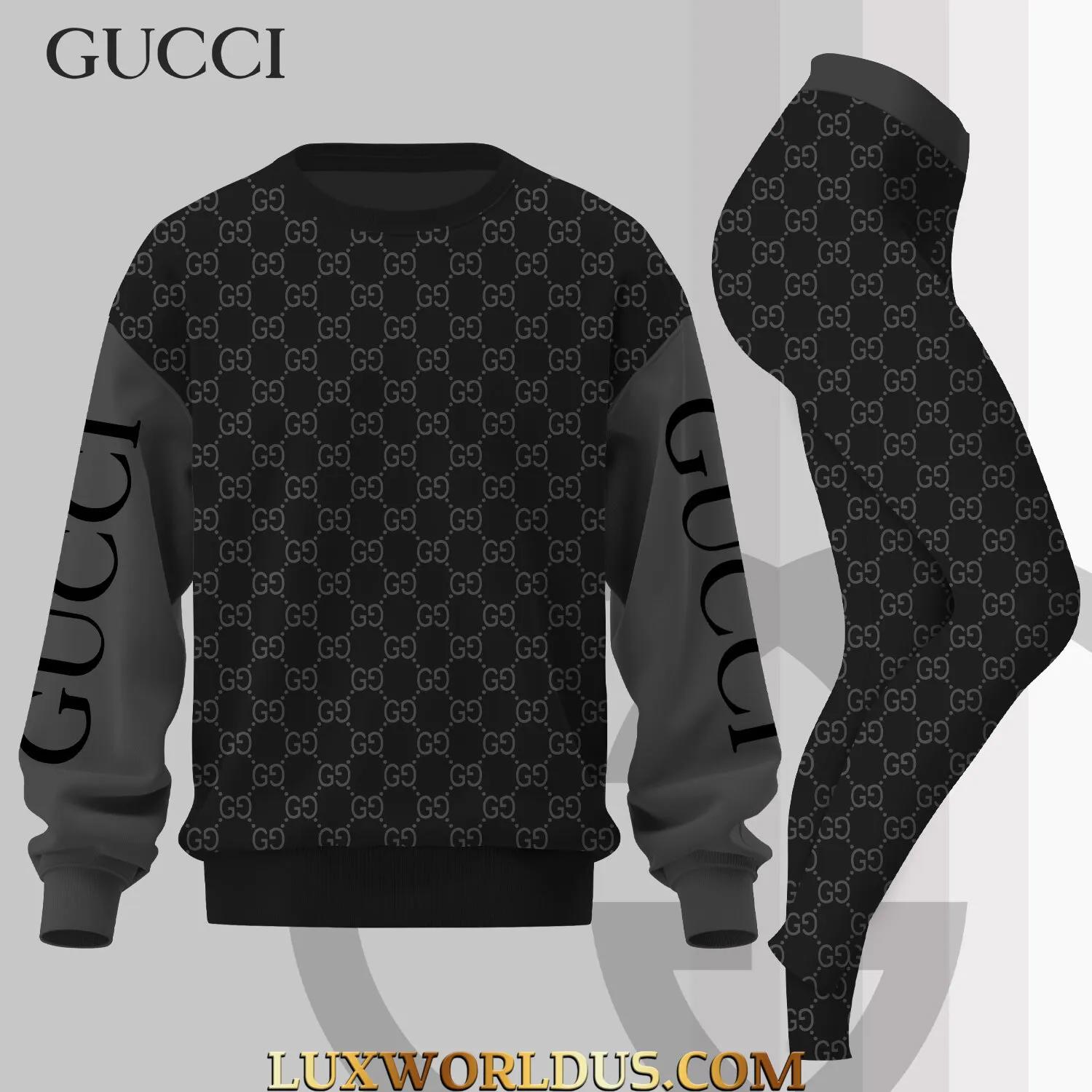 Gucci Monogram Print Sweatshirt & Leggings Set | Stylish Comfort for Every Occasion