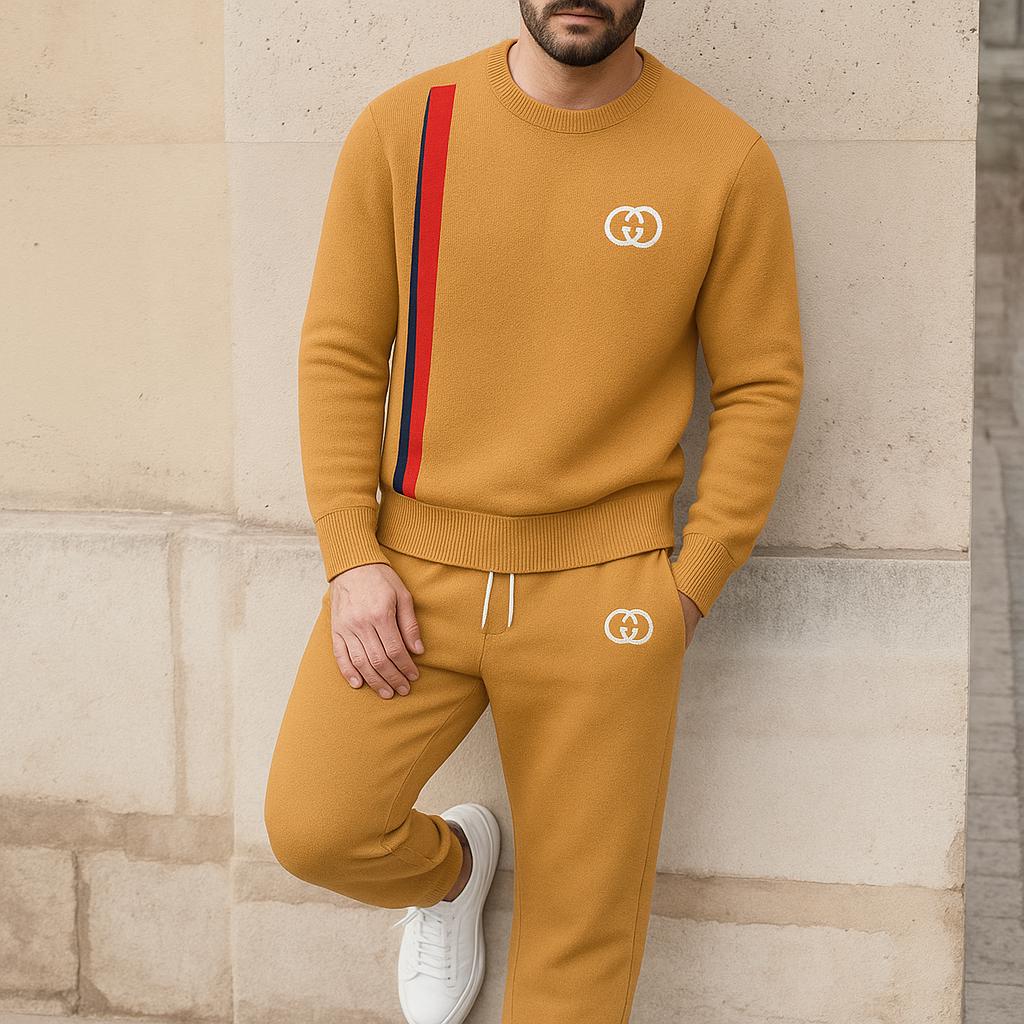 Gucci Mustard Sweater And Pants Set in Soft Cashmere Blend