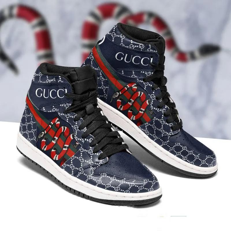 Gucci Print Air Jordan 1 High Sneakers