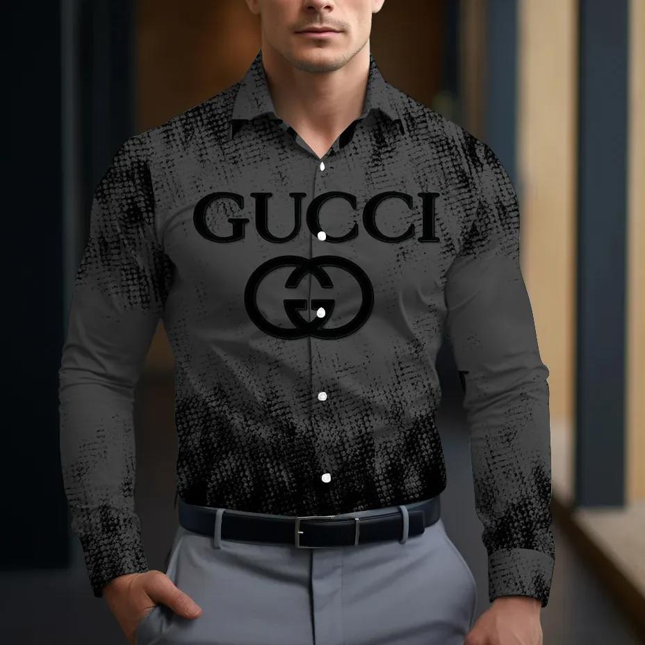 Gucci Statement Black and White Button Down Shirt