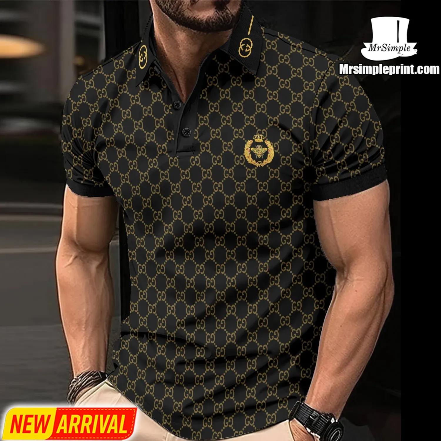 Gucci Statement Black & Gold Polo Shirt