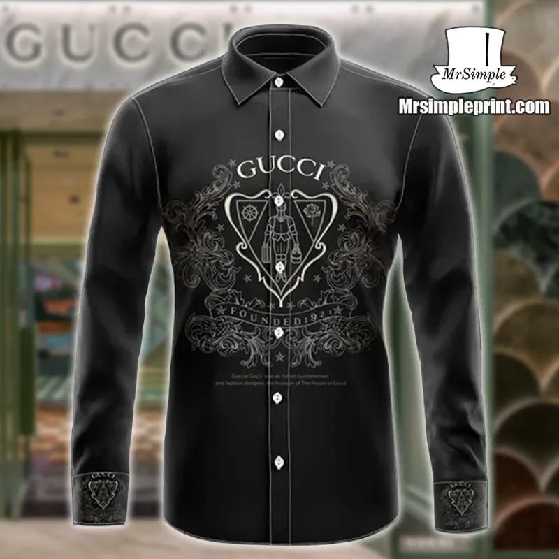 Gucci Statement Black Shirt with Monogrammed Design