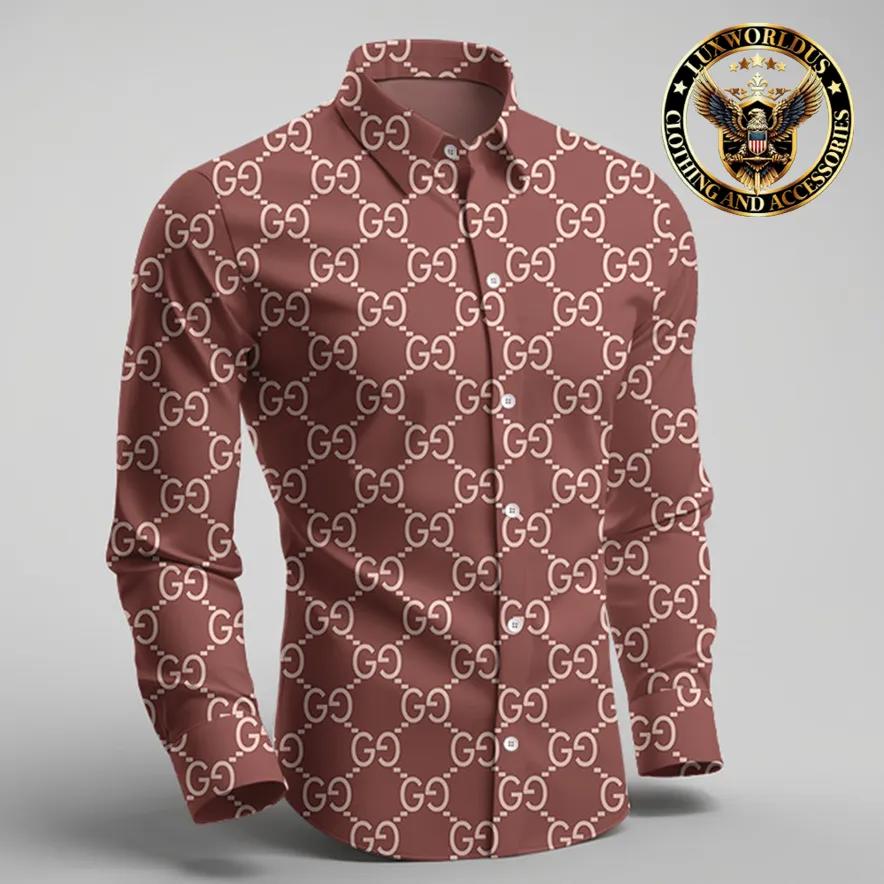 Gucci Statement GG Print Button-Down Shirt