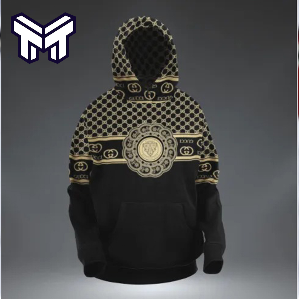 Gucci Statement Hoodie 3D | Black and Gold