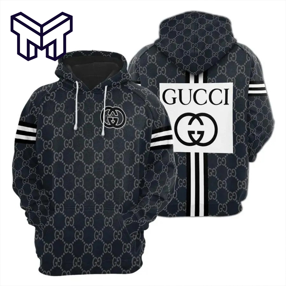 Gucci Statement Hoodie 3D Navy Minimalist