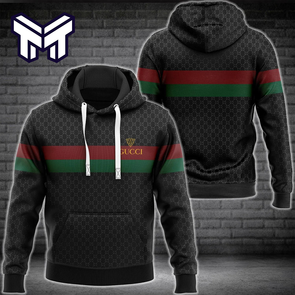 Gucci Statement Hoodie 3D Red Green Luxury Lifestyle Ad