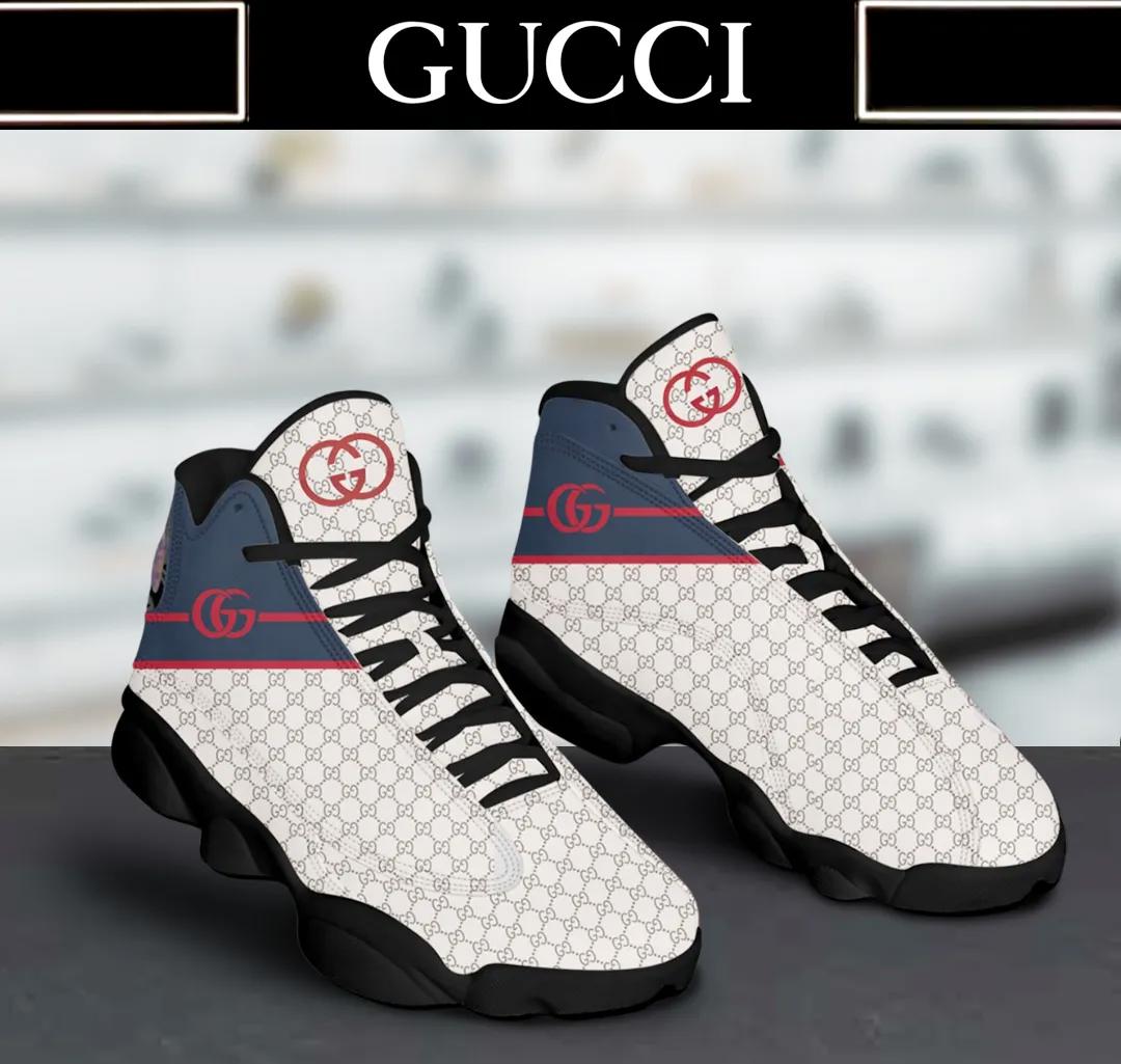 Gucci Statement Jordan 13 Sneaker with Bold Prints