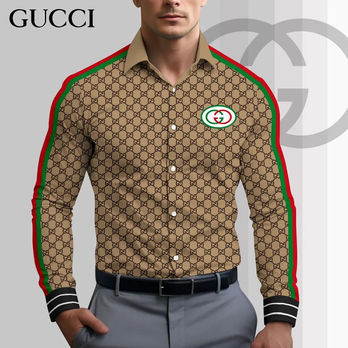 Gucci Statement Luxury Shirt with Iconic Web Stripe
