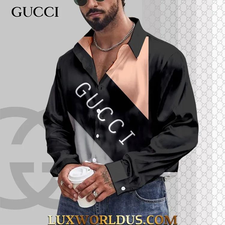 Gucci Statement Monogrammed Silk Blouse