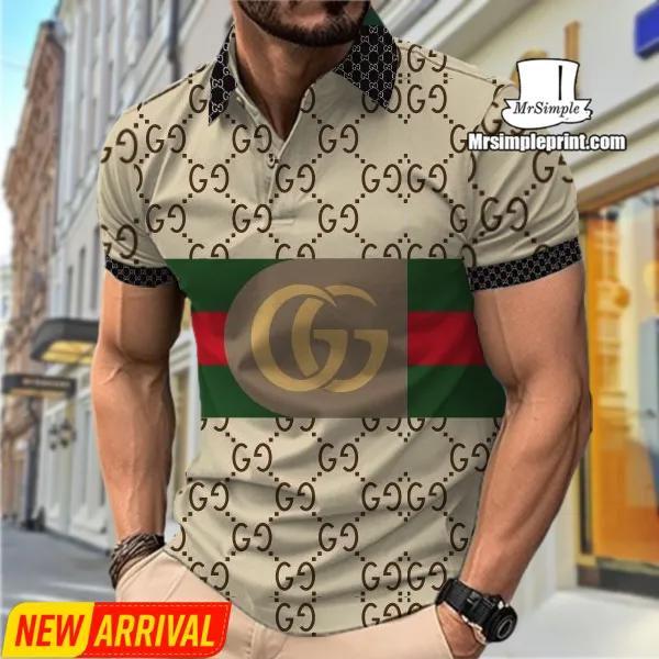 Gucci Statement Polo in Beige and Black