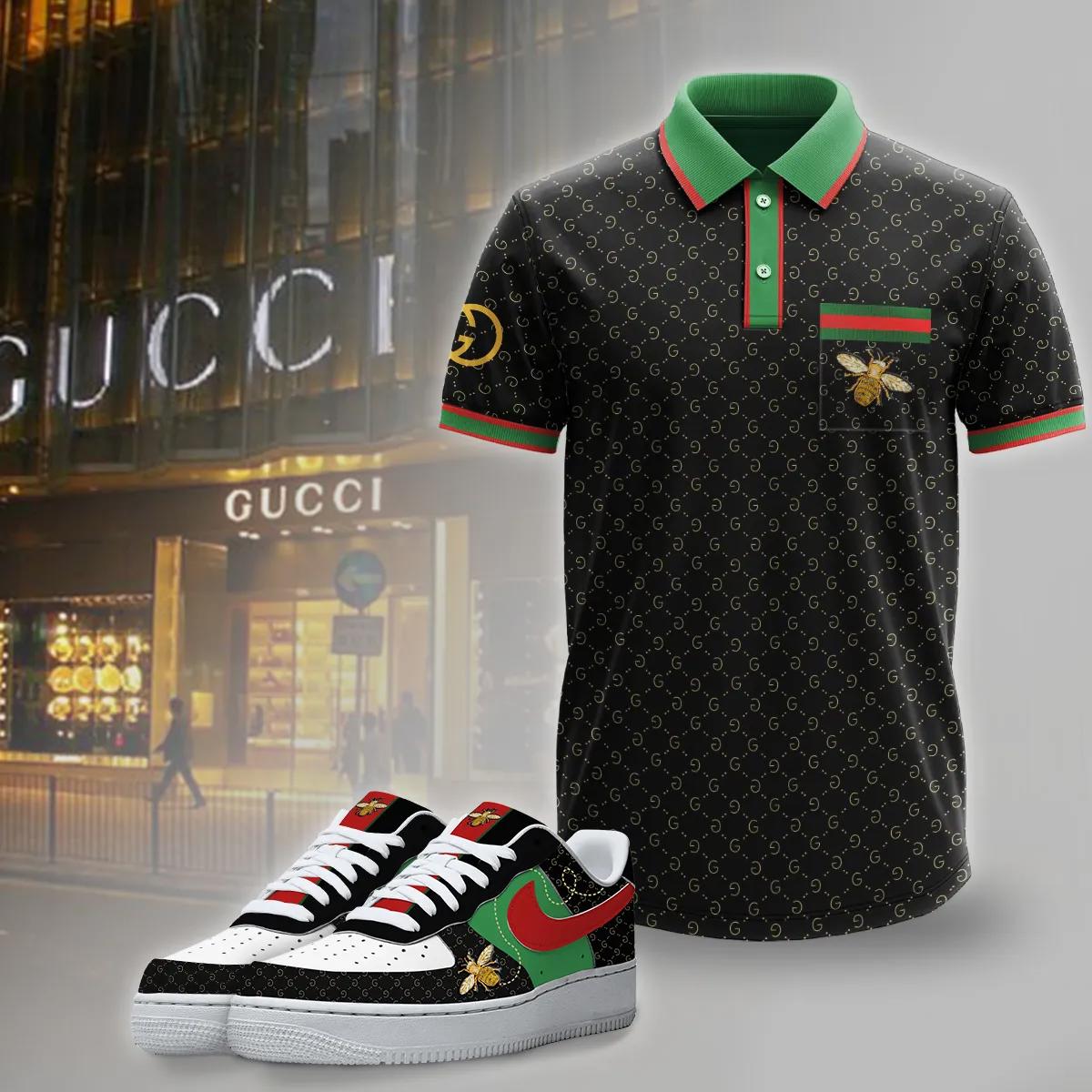 Gucci Statement Polo Shirt and Sneakers Set