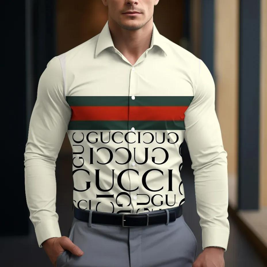 Gucci Statement Shirt with Bold Logo Print and Sleek Fit