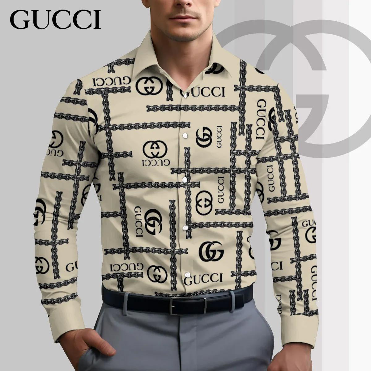 Gucci Statement Shirt with Chain Prints