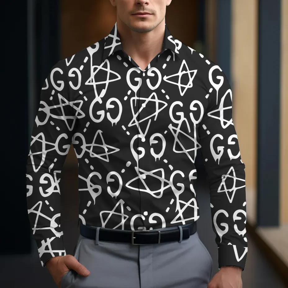 Gucci Statement Shirt with Monogrammed Stars and Stripes