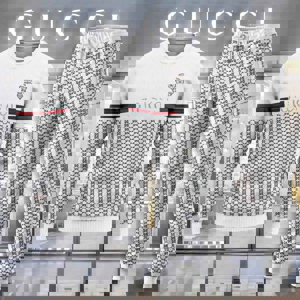 Gucci Statement Sweater And Pants Set in Bold White and Black