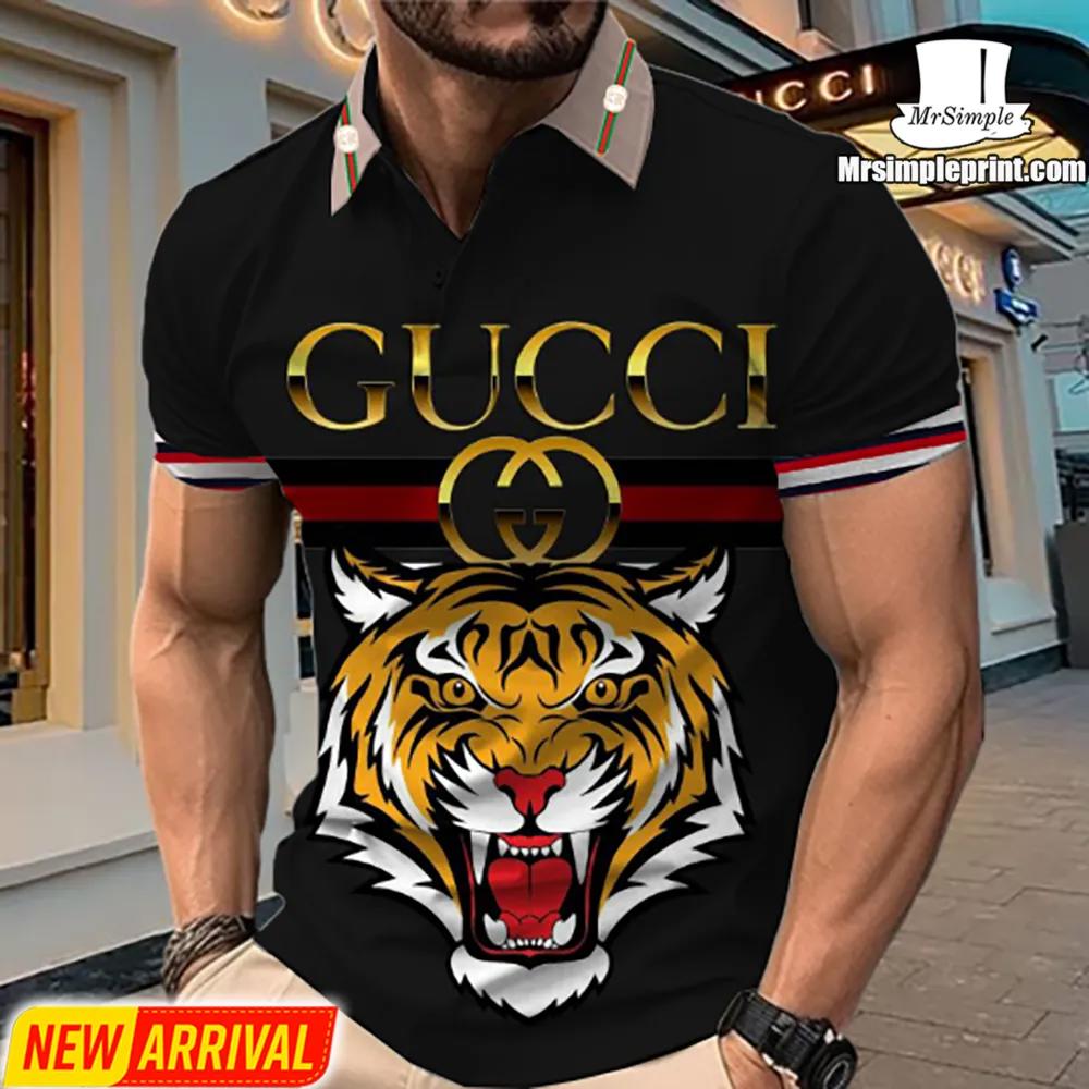 Gucci Tiger Head Statement Polo Shirt