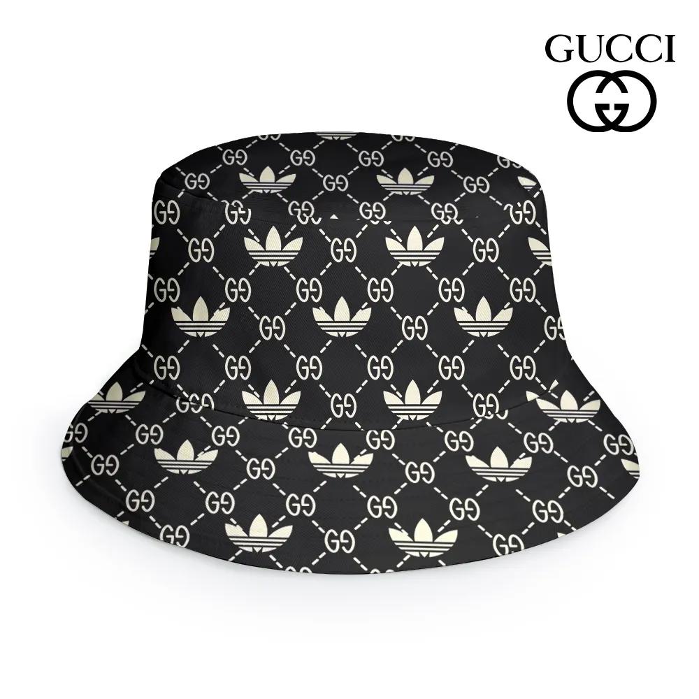 Gucci x Adidas Monogram Bucket Hat | Bold and Chic Statement Accessory