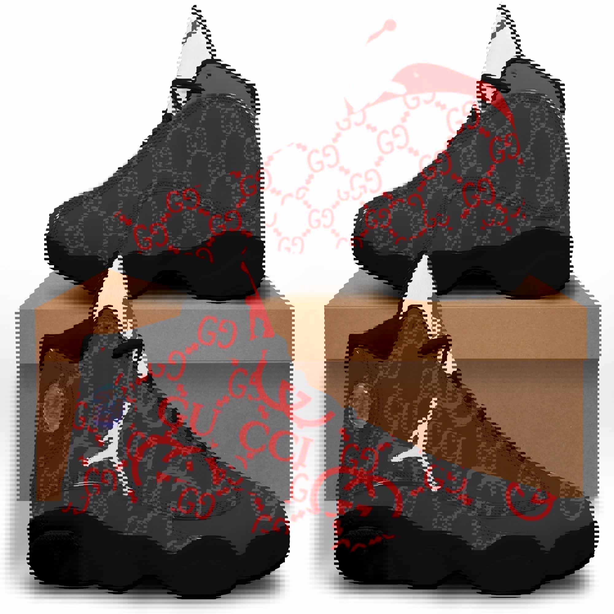 Gucci x Jordan 13 Sneaker – Red Monogram Statement Shoe